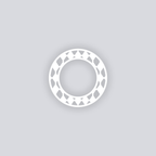 Diamond Chain Circle Rim Clay Stencil