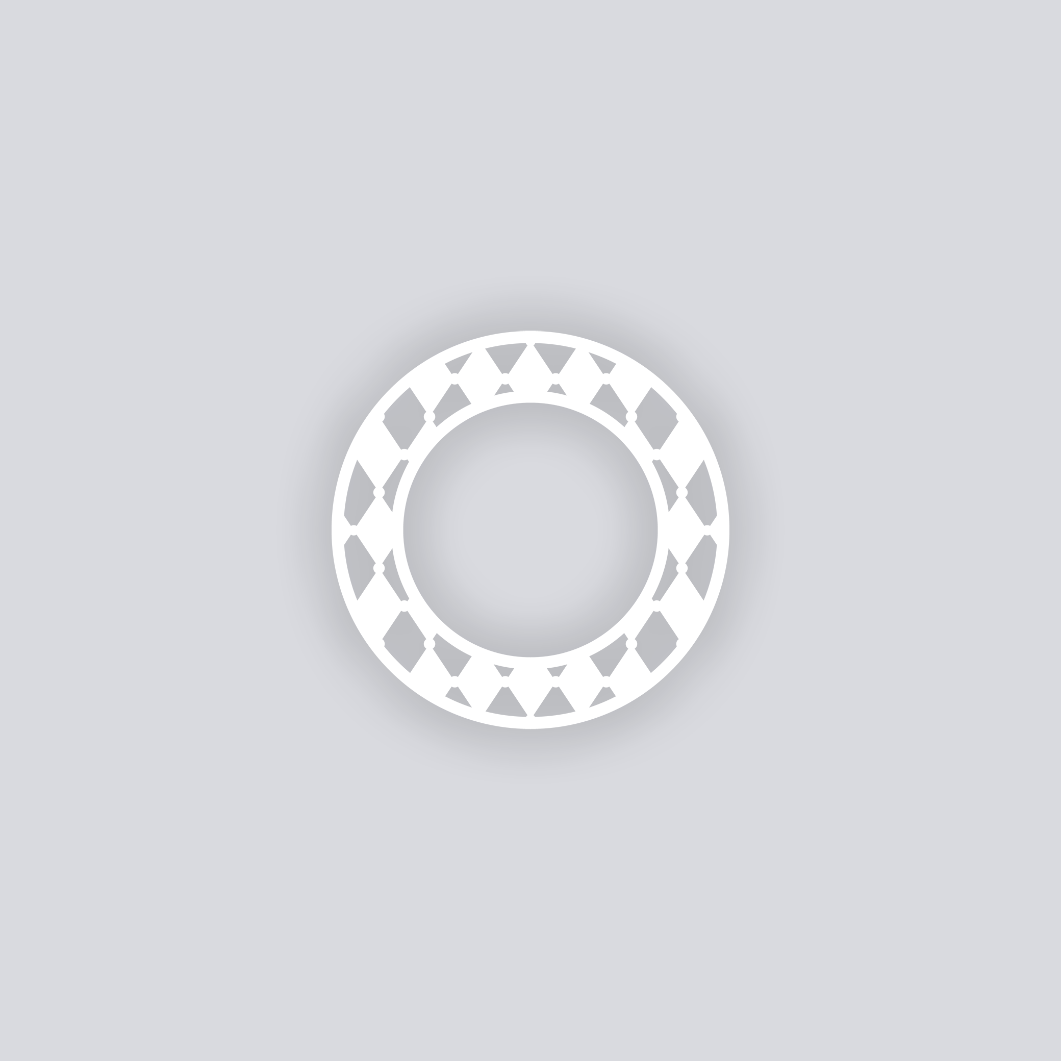 Diamond Chain Circle Rim Clay Stencil