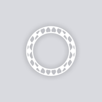 Diamond Chain Circle Rim Clay Stencil