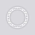 Diamond Chain Circle Rim Clay Stencil