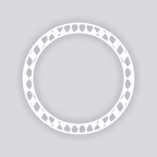 Diamond Chain Circle Rim Clay Stencil