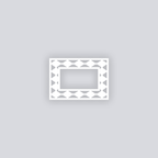 Diamond Chain Rectangle Rim Clay Stencil