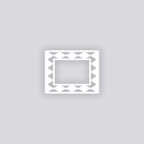 Diamond Chain Rectangle Rim Clay Stencil