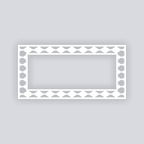 Diamond Chain Rectangle Rim Clay Stencil