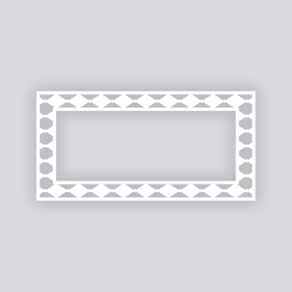 Diamond Chain Rectangle Rim Clay Stencil