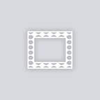 Diamond Chain Rectangle Rim Clay Stencil