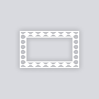 Diamond Chain Rectangle Rim Clay Stencil