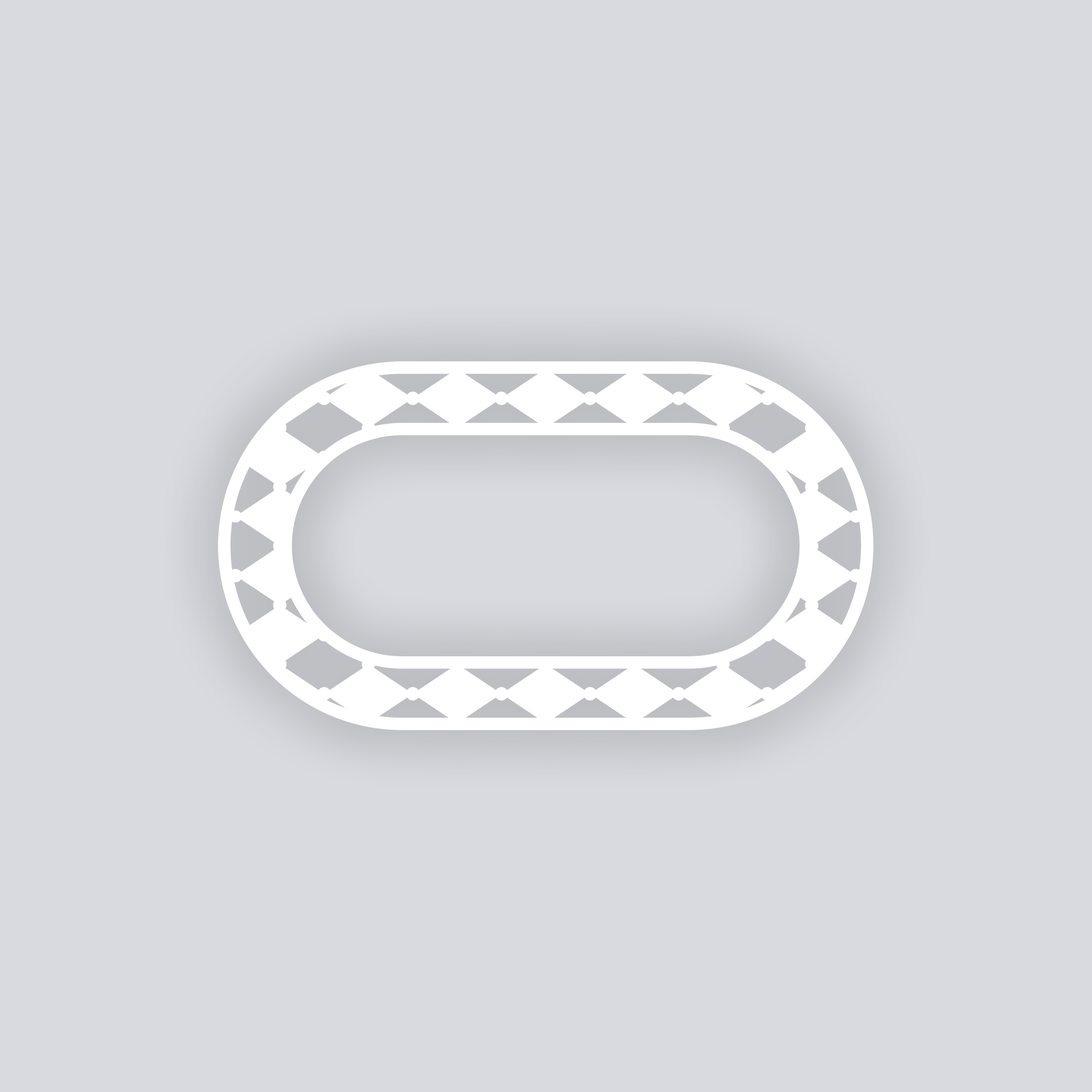 Diamond Chain Rounded Rectangle Rim Clay Stencil