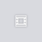 Diamond Chain Square Rim Clay Stencil