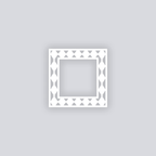 Diamond Chain Square Rim Clay Stencil