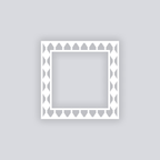Diamond Chain Square Rim Clay Stencil