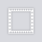Diamond Chain Square Rim Clay Stencil