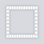 Diamond Chain Square Rim Clay Stencil