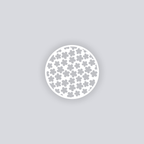 Ditsy Flowers Circle Clay Stencil