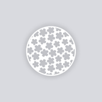 Ditsy Flowers Circle Clay Stencil