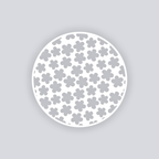 Ditsy Flowers Circle Clay Stencil