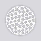 Ditsy Flowers Circle Clay Stencil