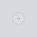 Ditsy Flowers Circle Rim Clay Stencil