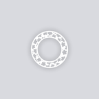 Ditsy Flowers Circle Rim Clay Stencil