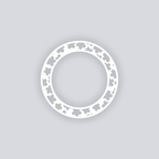 Ditsy Flowers Circle Rim Clay Stencil