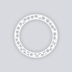 Ditsy Flowers Circle Rim Clay Stencil