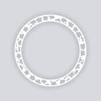 Ditsy Flowers Circle Rim Clay Stencil