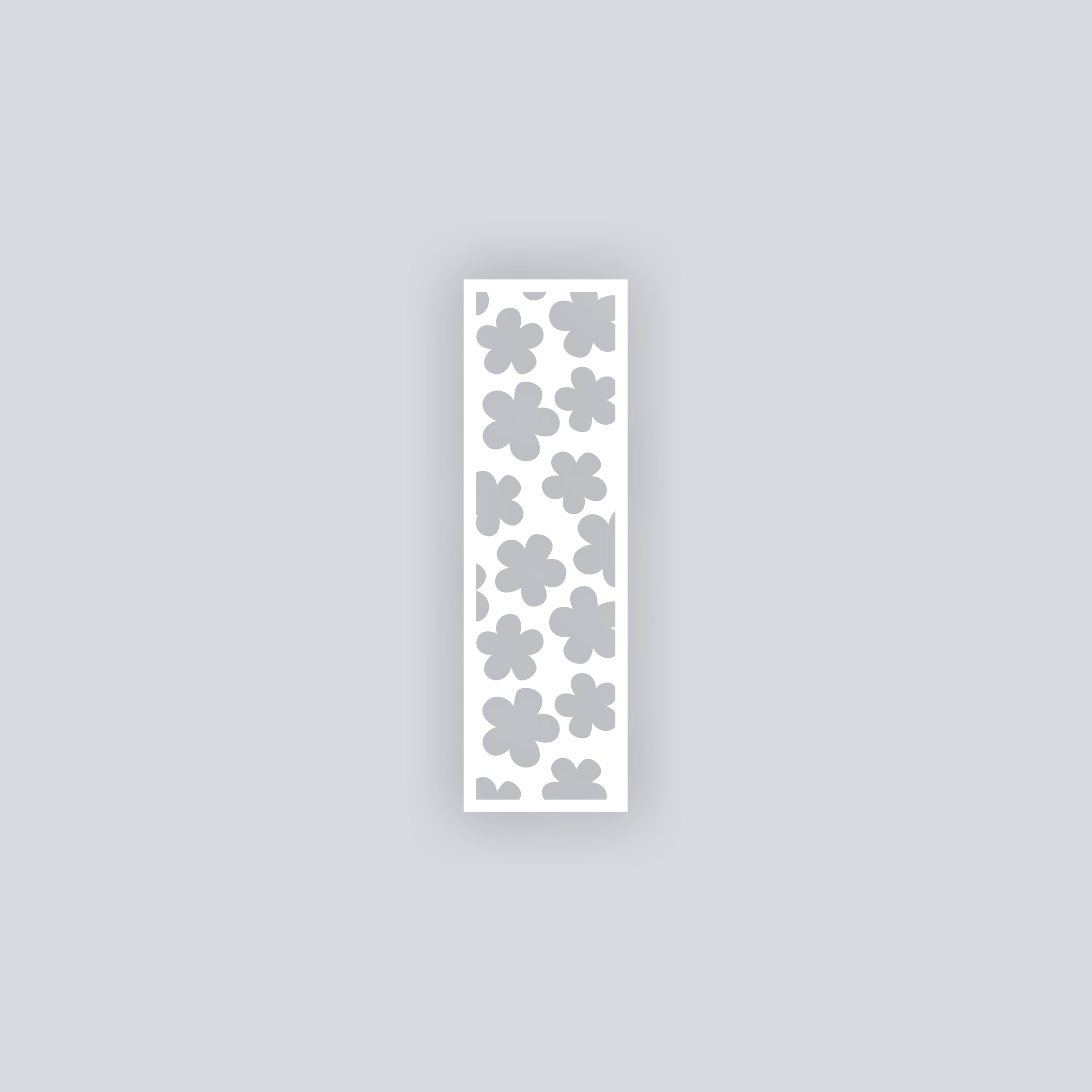 Ditsy Flowers Rectangle Clay Face Stencil