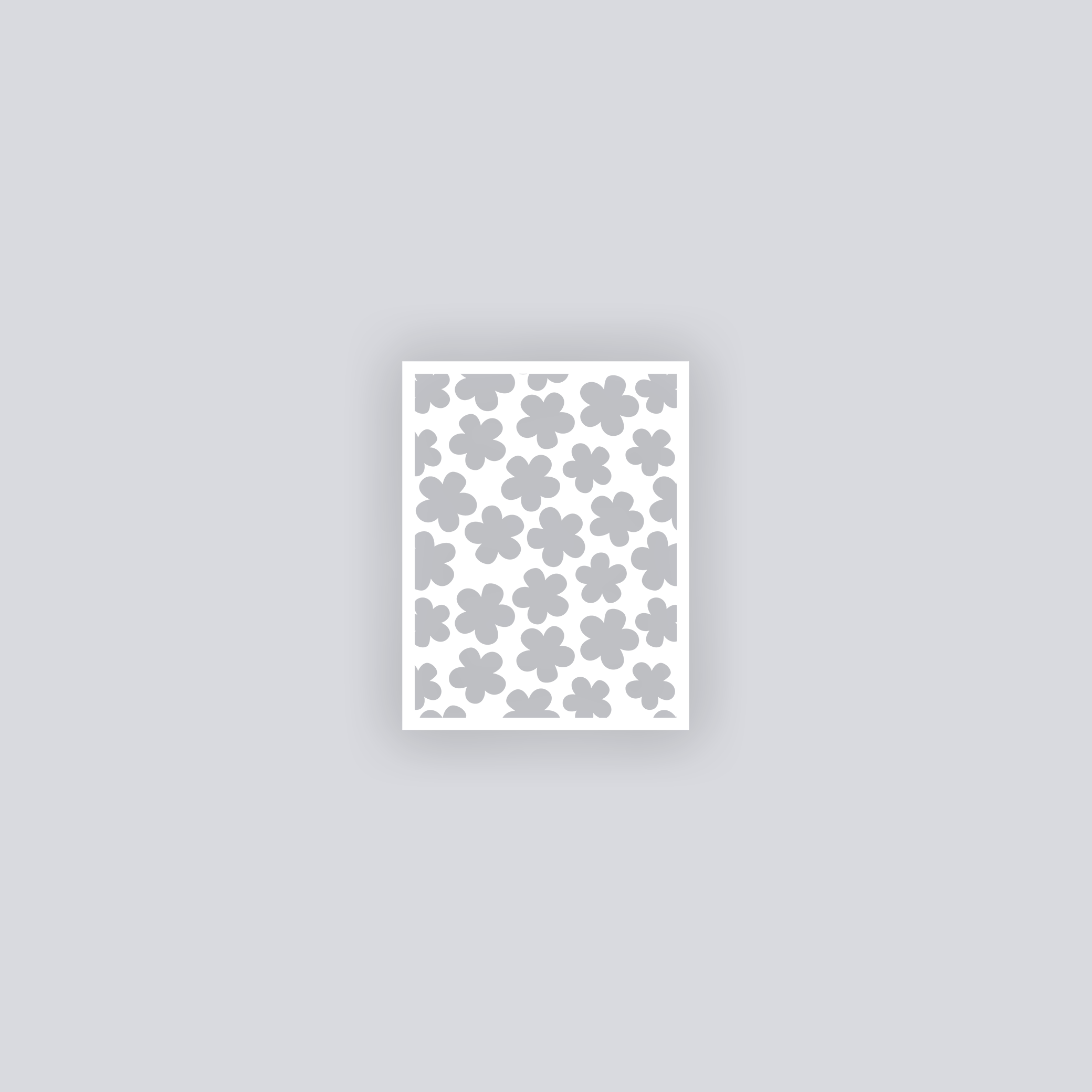 Ditsy Flowers Rectangle Clay Face Stencil