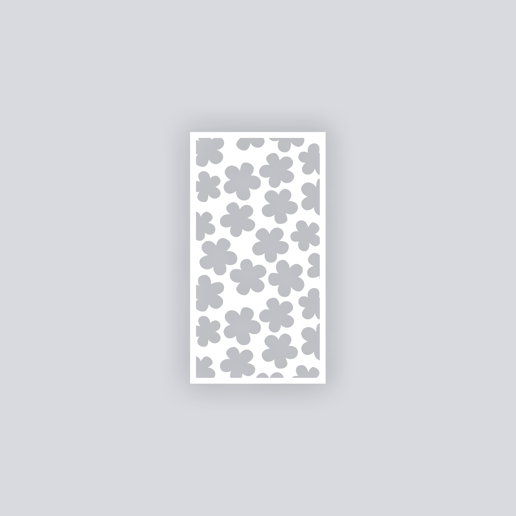 Ditsy Flowers Rectangle Clay Face Stencil