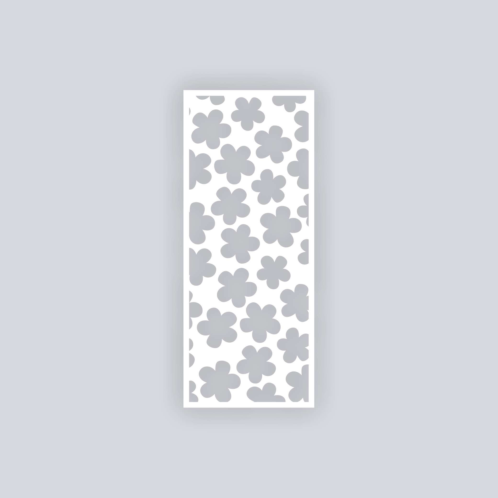 Ditsy Flowers Rectangle Clay Face Stencil