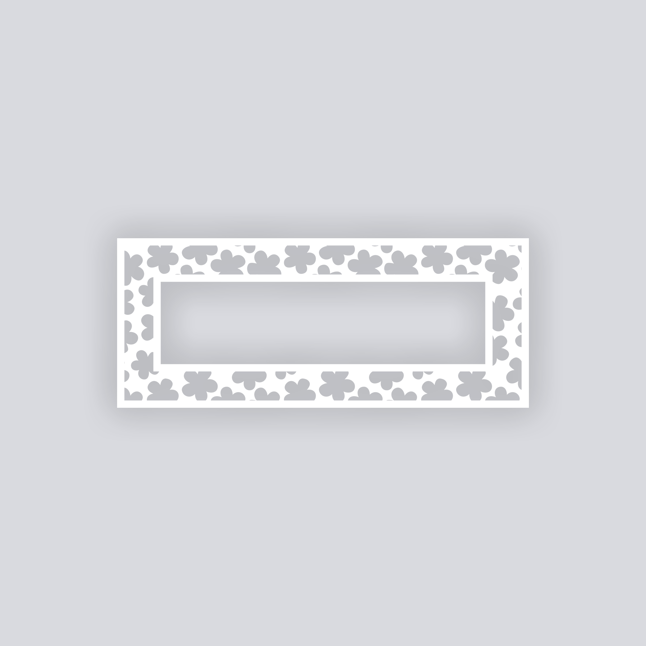 Ditsy Flowers Rectangle Rim Clay Stencil