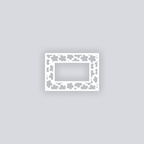 Ditsy Flowers Rectangle Rim Clay Stencil