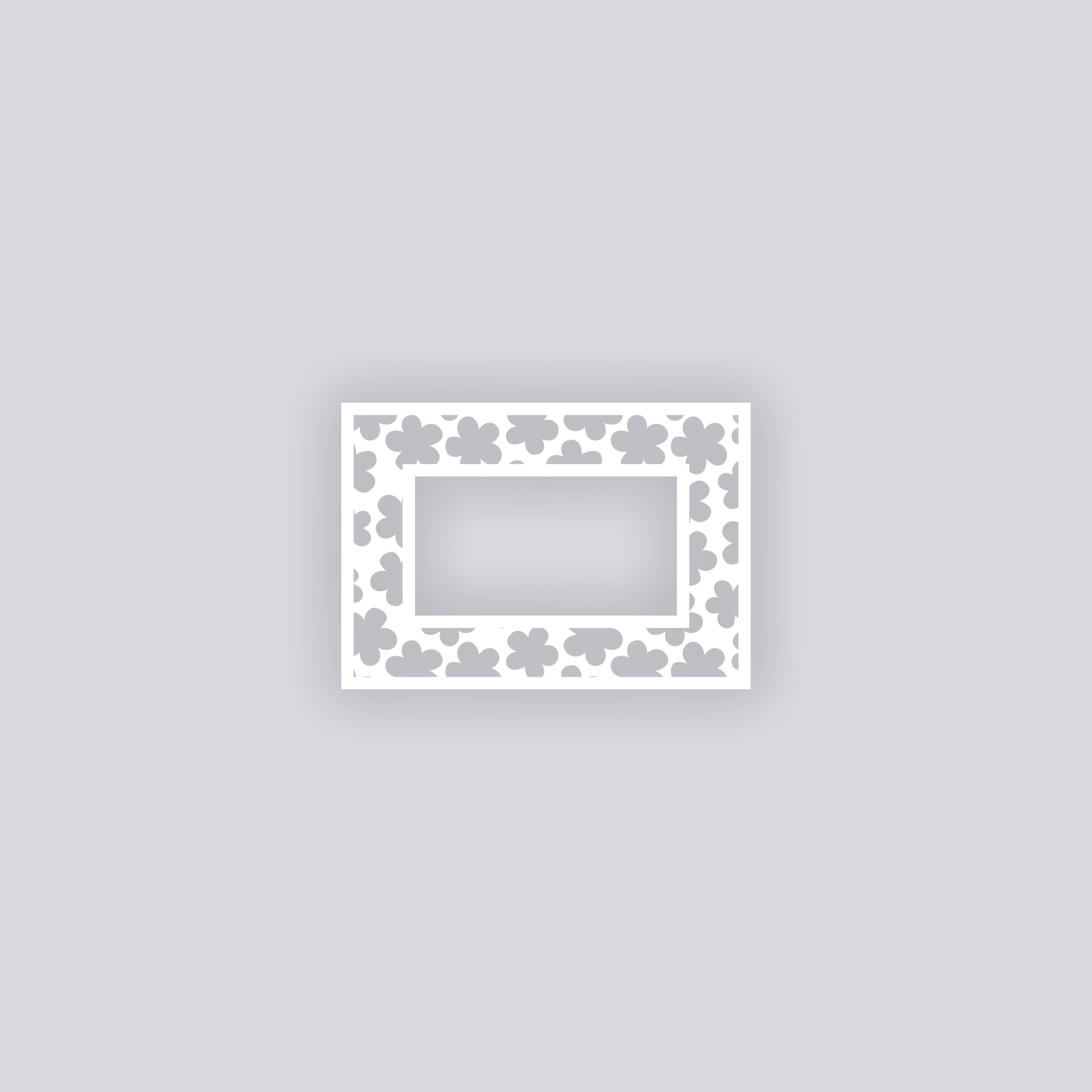 Ditsy Flowers Rectangle Rim Clay Stencil