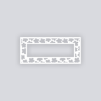 Ditsy Flowers Rectangle Rim Clay Stencil