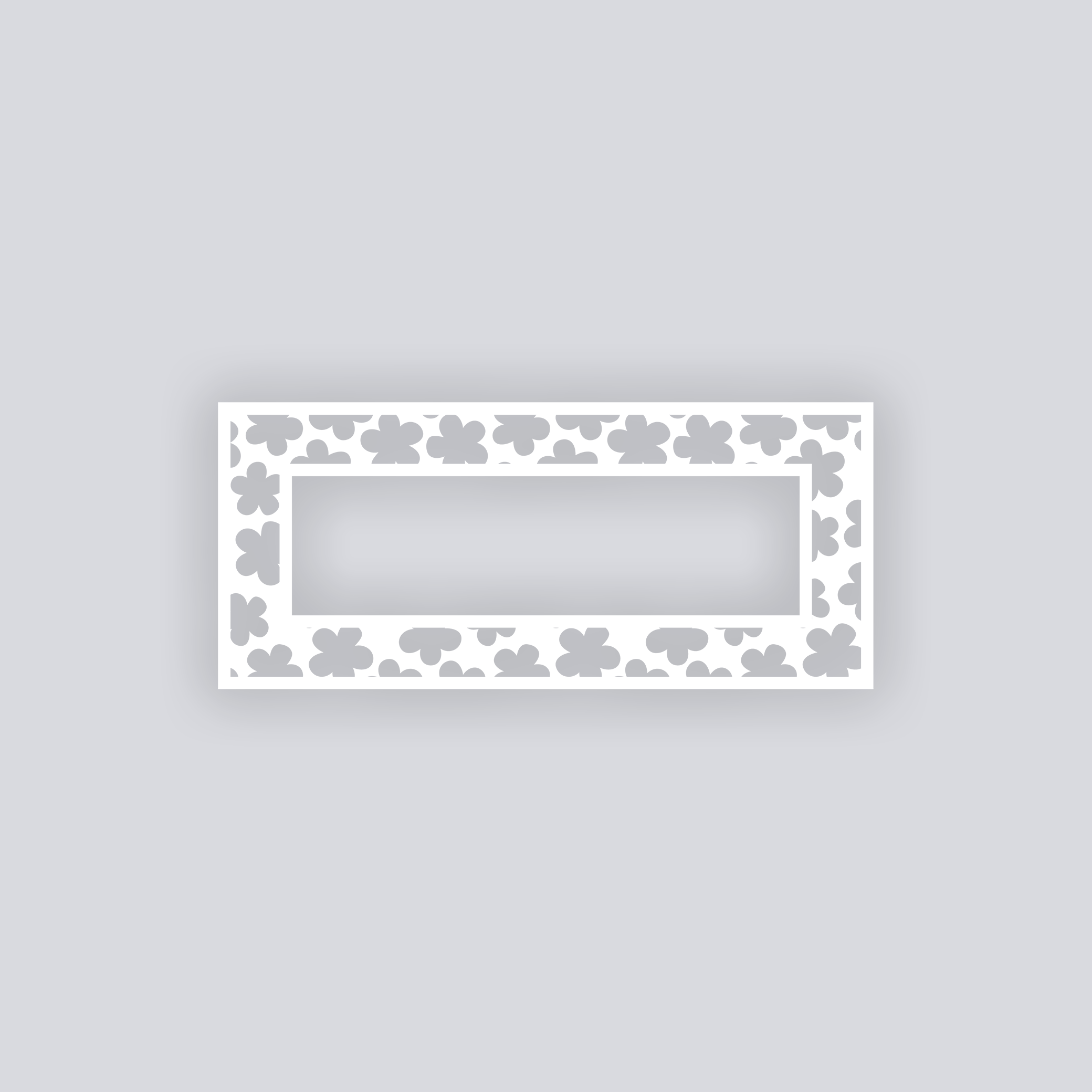 Ditsy Flowers Rectangle Rim Clay Stencil