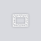 Ditsy Flowers Rectangle Rim Clay Stencil