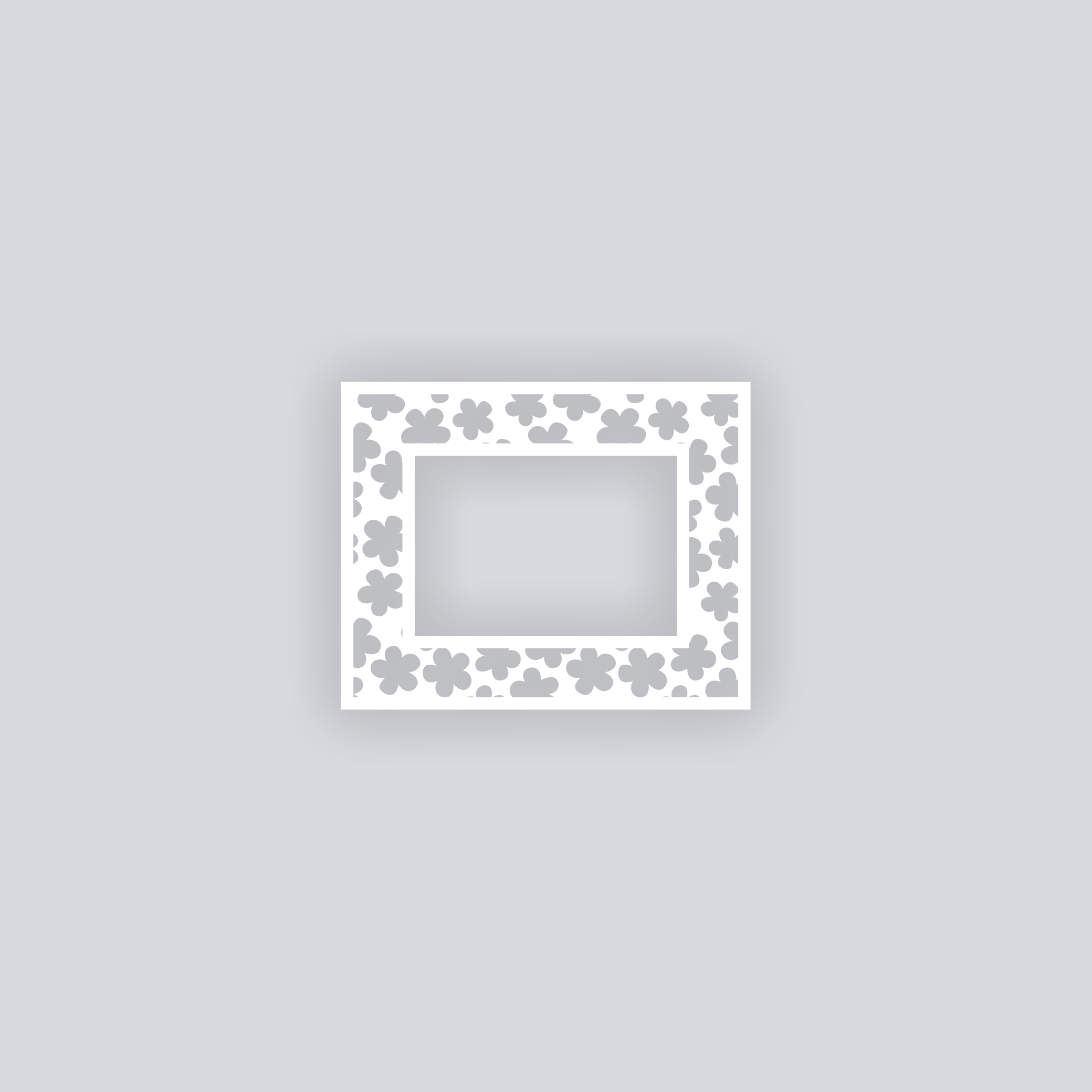 Ditsy Flowers Rectangle Rim Clay Stencil