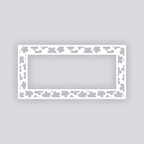 Ditsy Flowers Rectangle Rim Clay Stencil