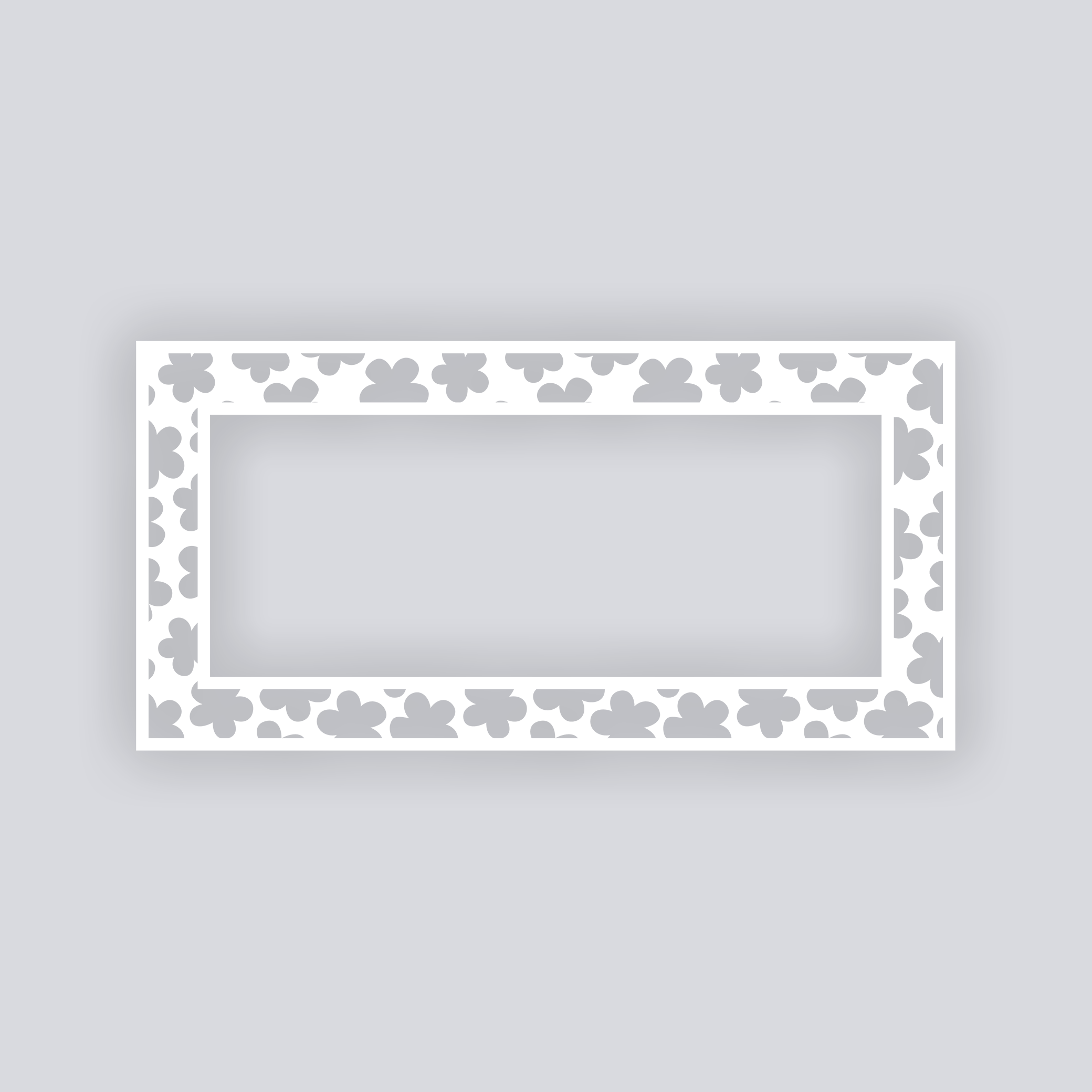 Ditsy Flowers Rectangle Rim Clay Stencil