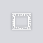 Ditsy Flowers Rectangle Rim Clay Stencil