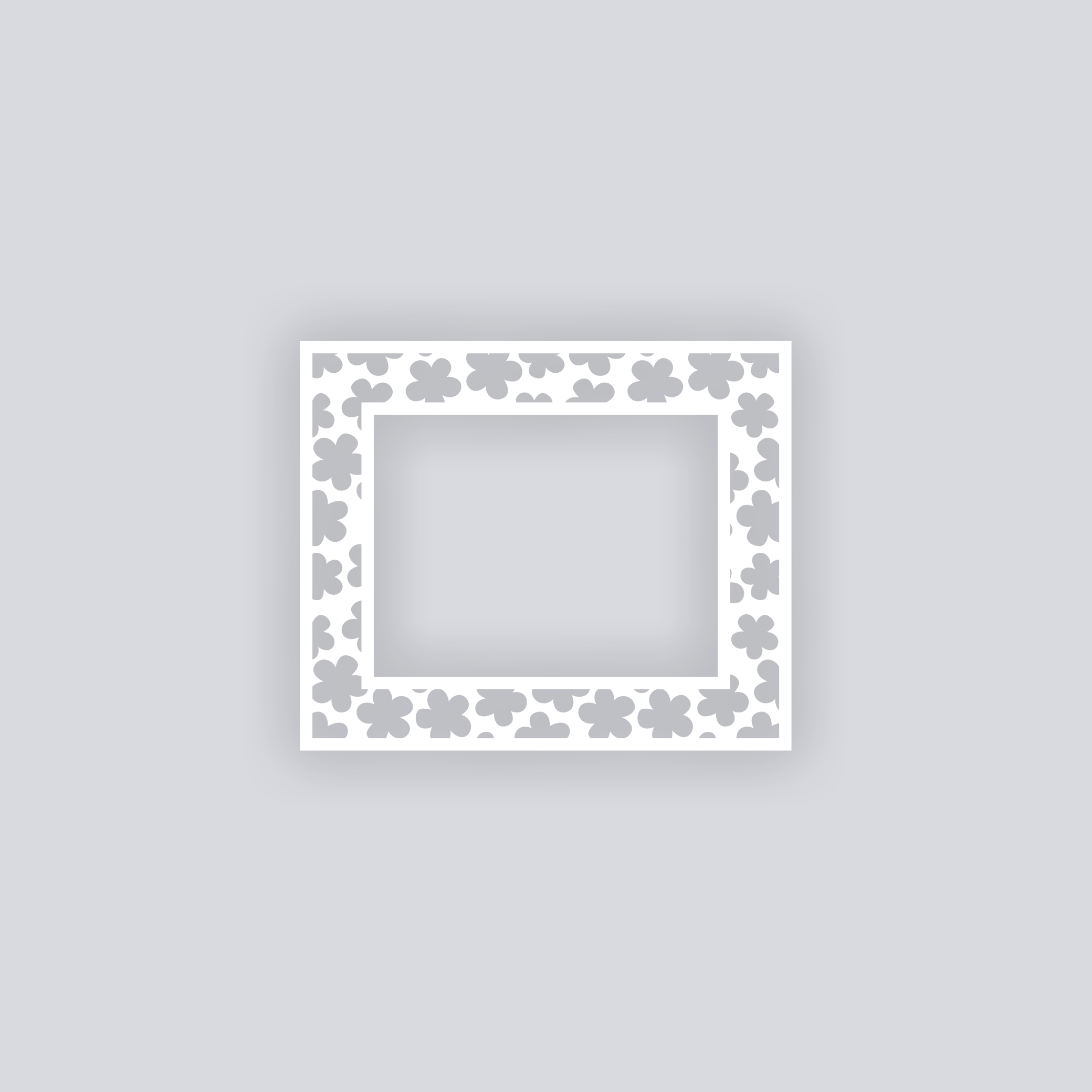 Ditsy Flowers Rectangle Rim Clay Stencil