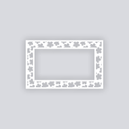 Ditsy Flowers Rectangle Rim Clay Stencil