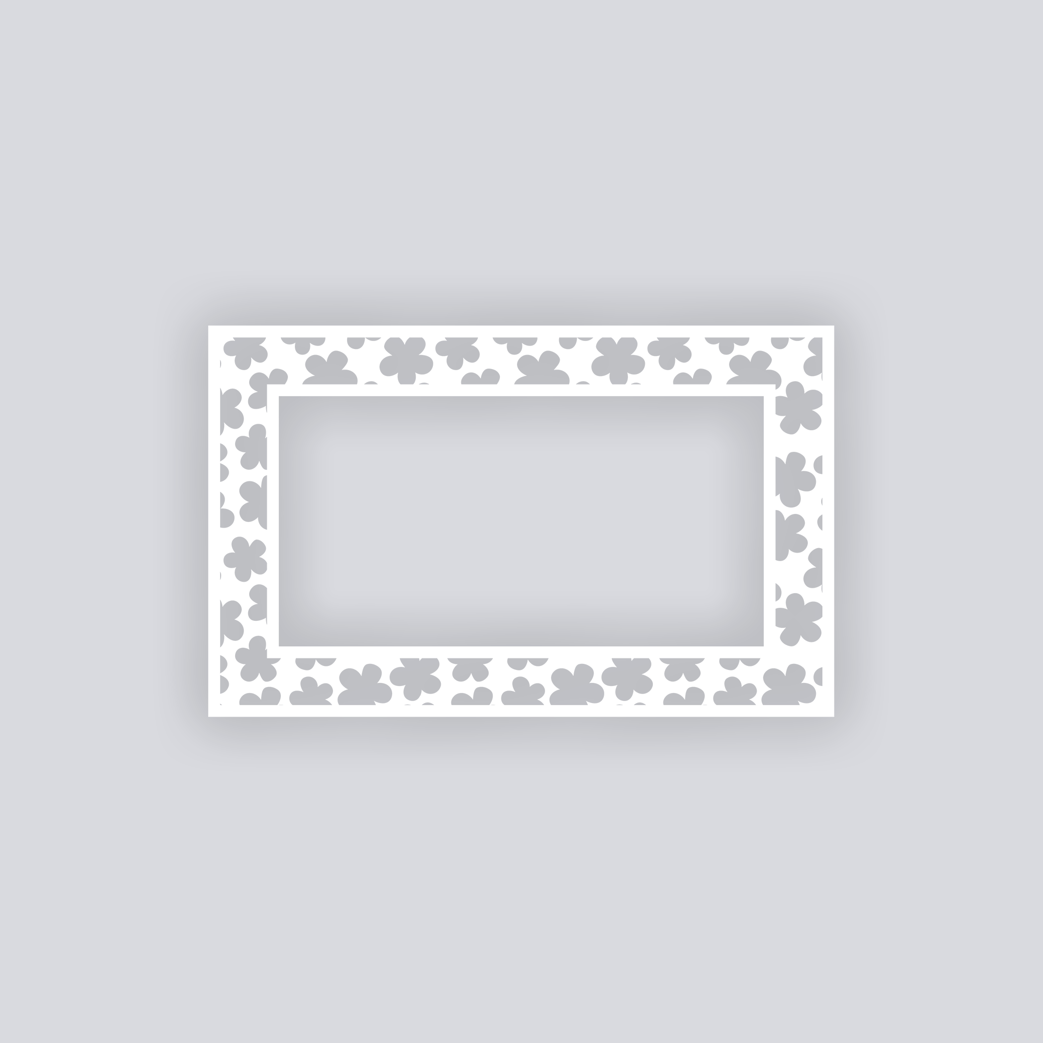 Ditsy Flowers Rectangle Rim Clay Stencil