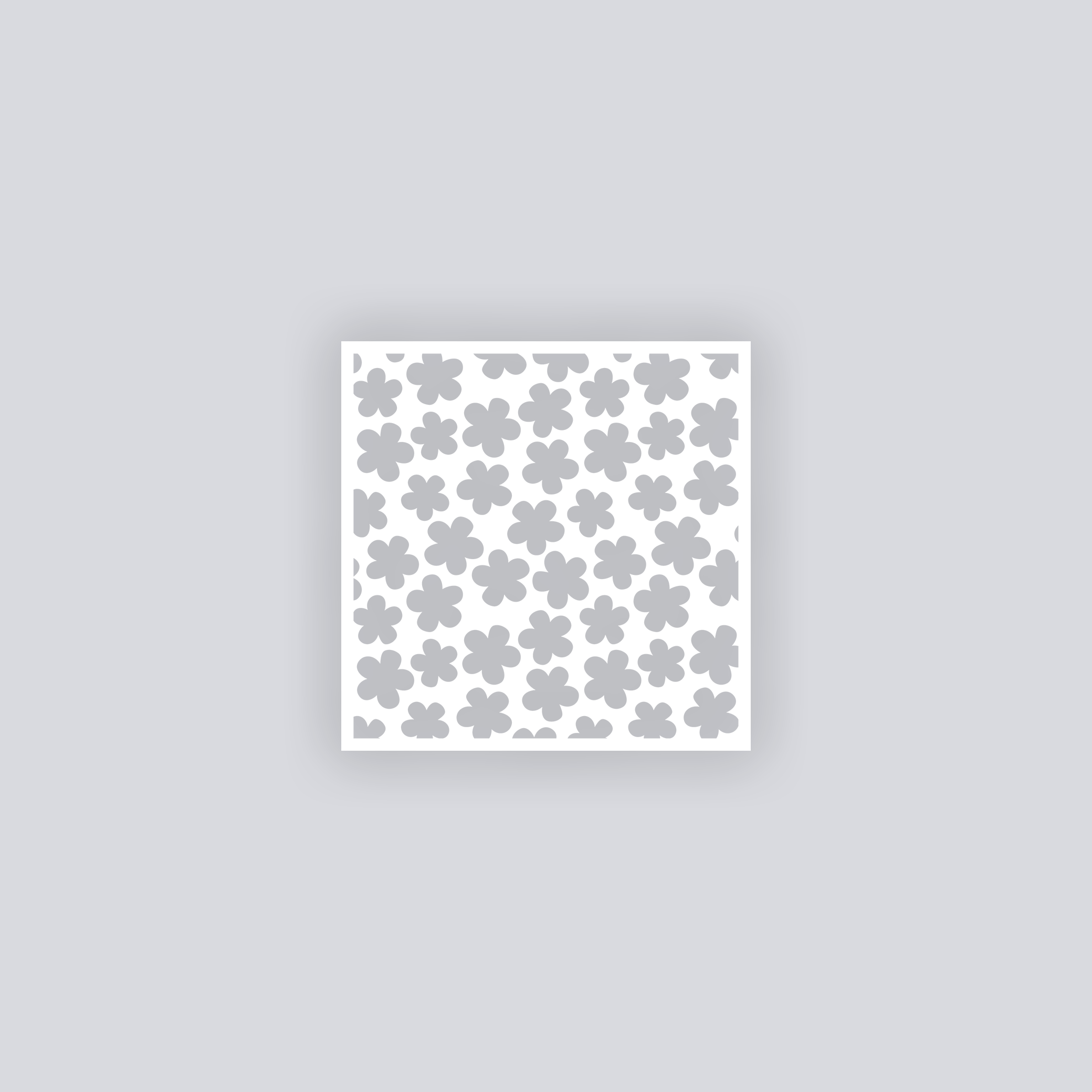 Ditsy Flowers Square Clay Stencil