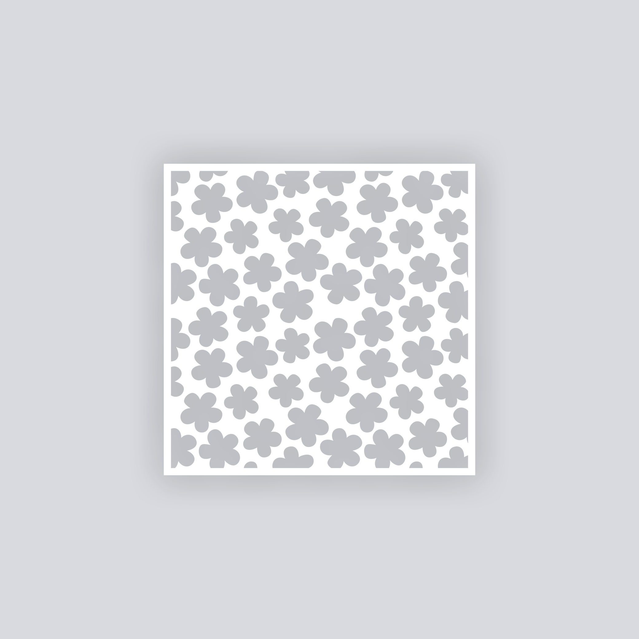 Ditsy Flowers Square Clay Stencil