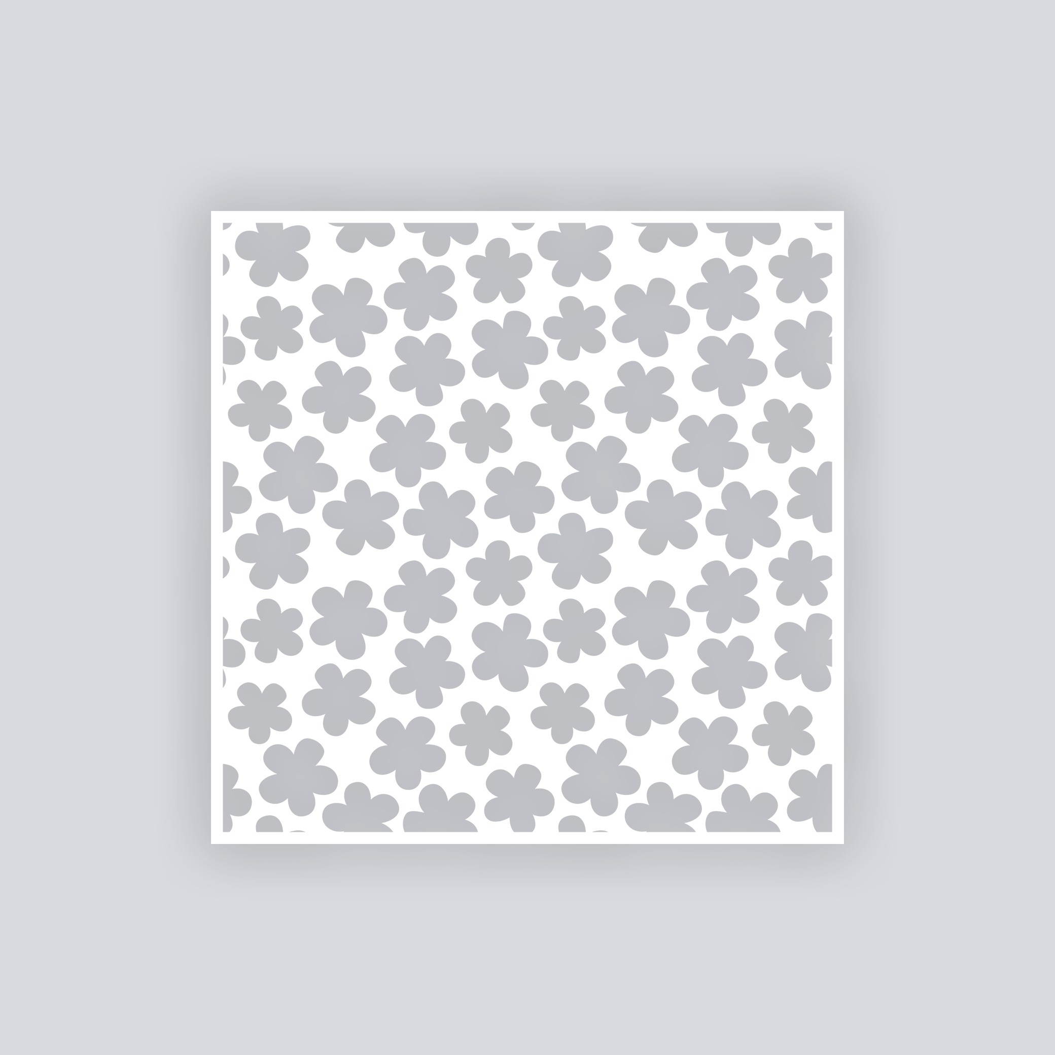 Ditsy Flowers Square Clay Stencil