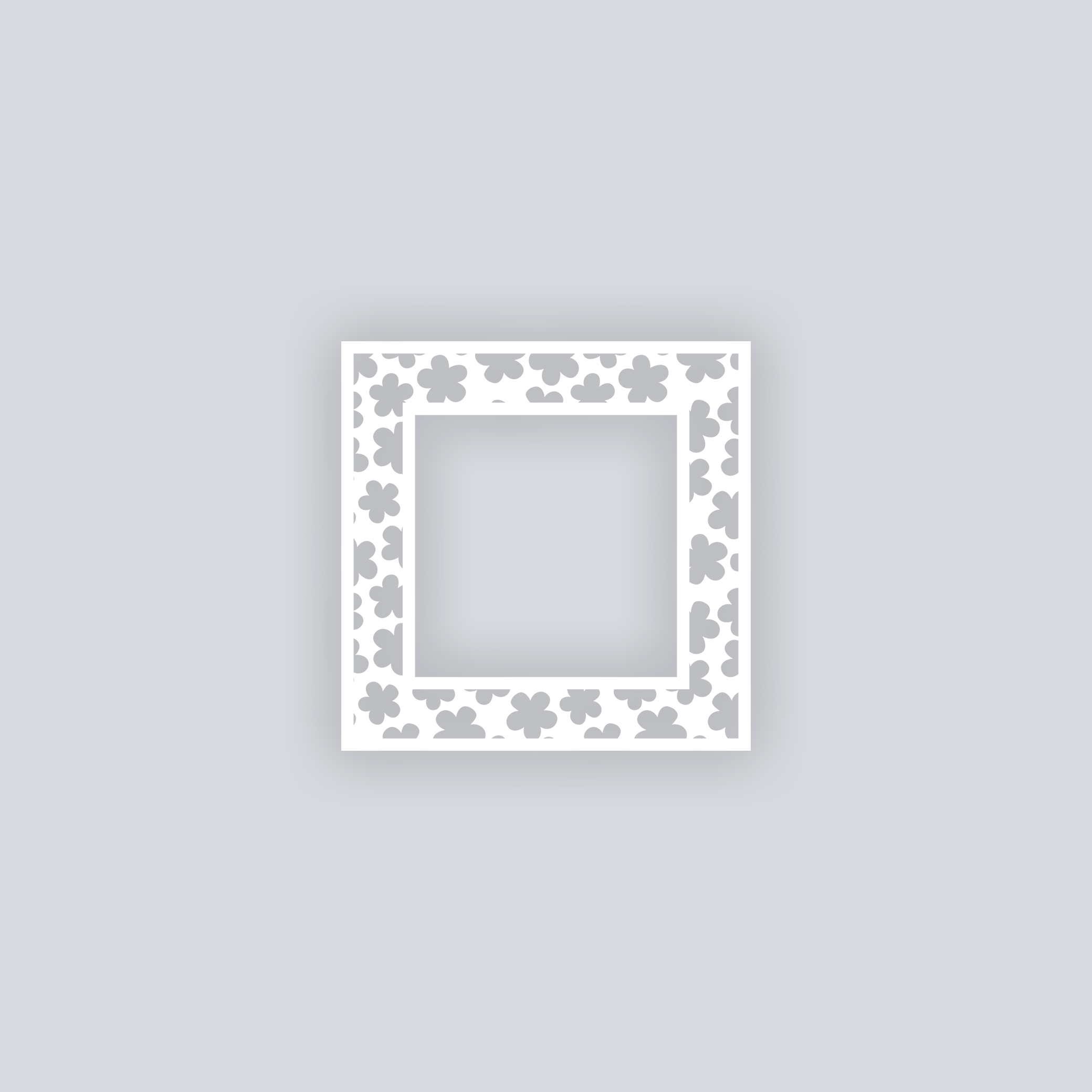 Ditsy Flowers Square Rim Clay Stencil