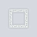 Ditsy Flowers Square Rim Clay Stencil