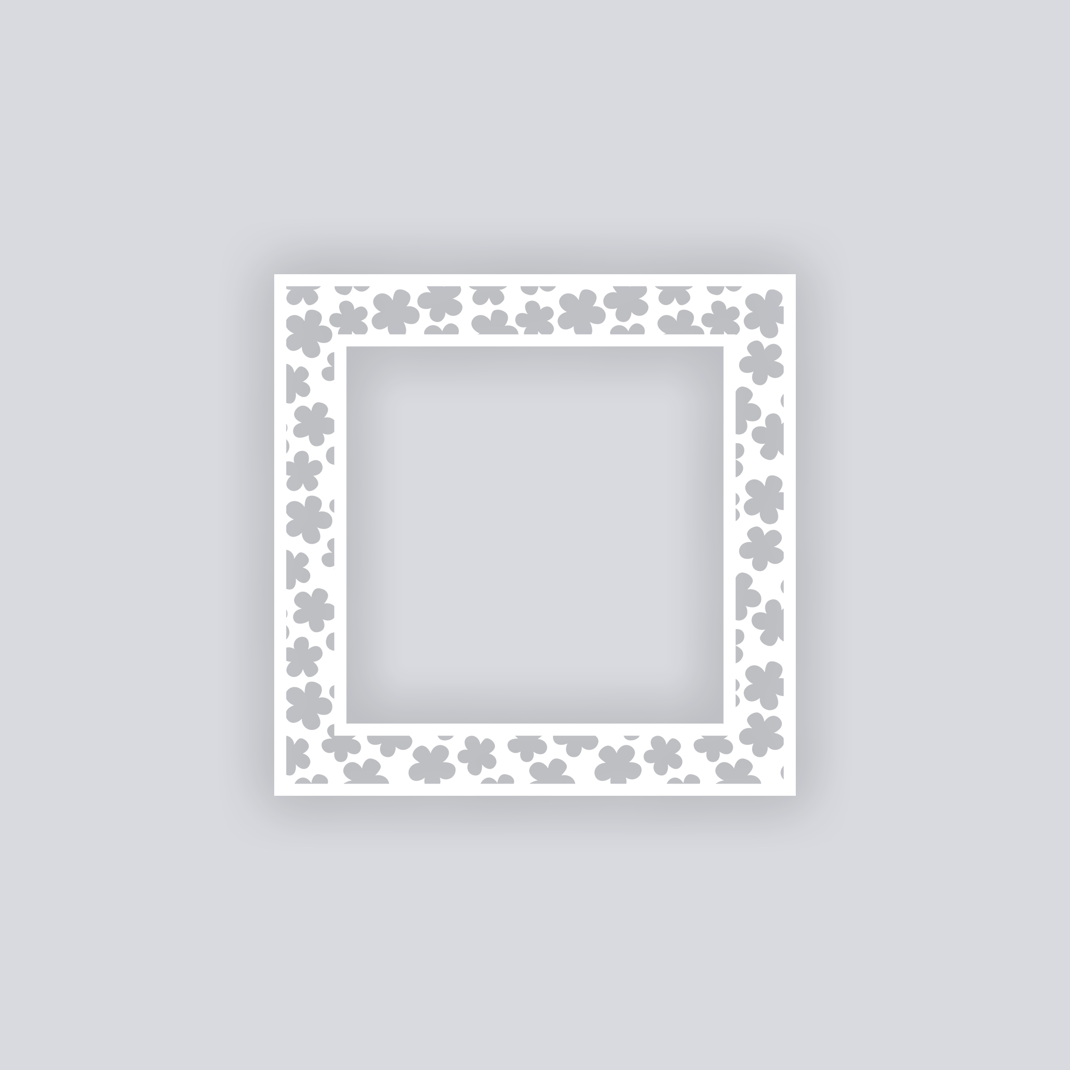 Ditsy Flowers Square Rim Clay Stencil