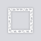 Ditsy Flowers Square Rim Clay Stencil